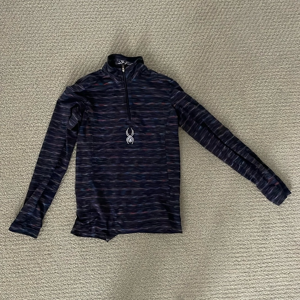 Kids Spyder quarter zip medium ski